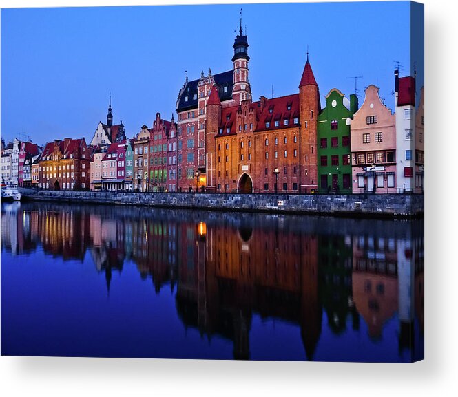Scenics Acrylic Print featuring the photograph Old Historic City Of Gdansk by Frans Sellies