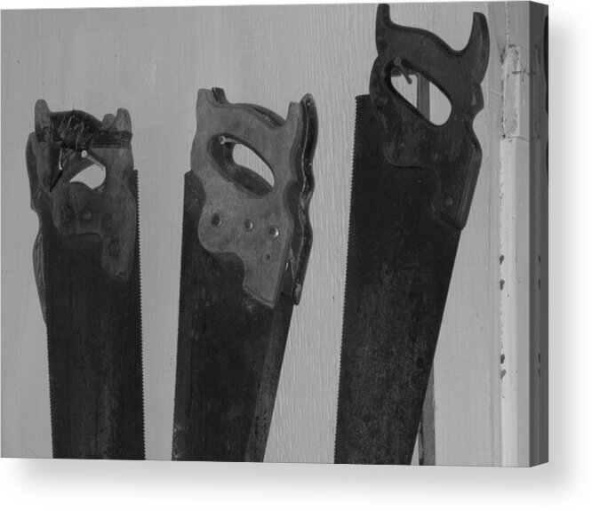 Saws Acrylic Print featuring the photograph Old Saws by Beth Vincent