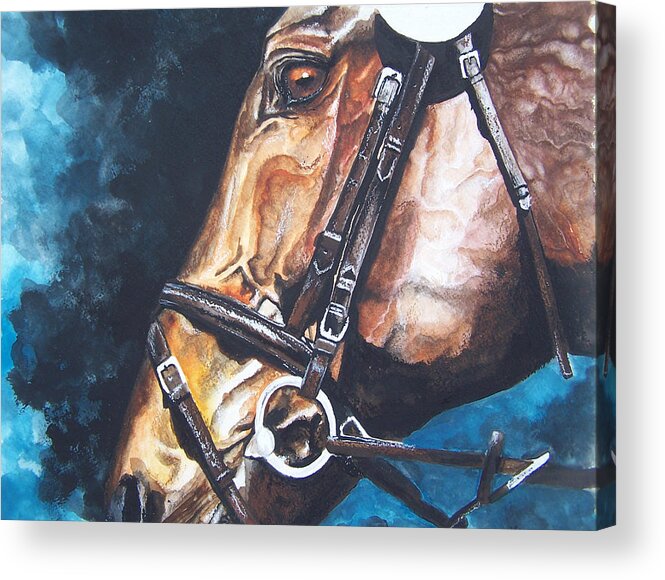 Rolex Acrylic Print featuring the painting On Course by Kathy Laughlin