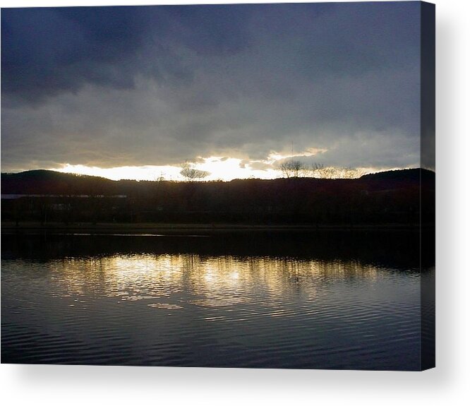 Lake Acrylic Print featuring the photograph On Golden Pond by Lila Mattison