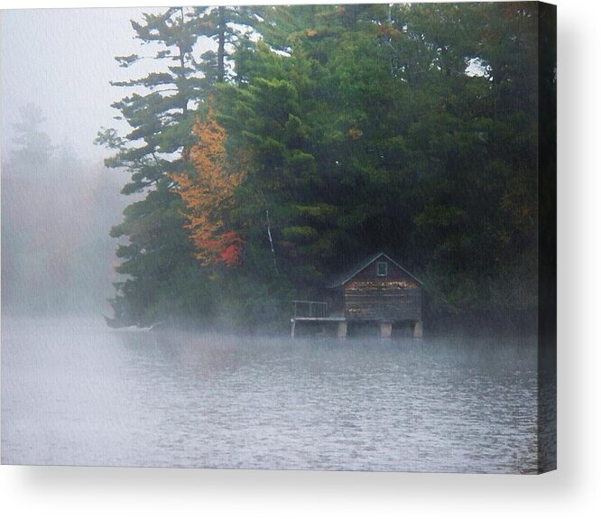 On The Pond Acrylic Print featuring the photograph On The Pond by Joy Nichols