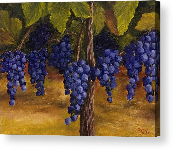Kitchen Art Acrylic Print featuring the painting On The Vine by Darice Machel McGuire