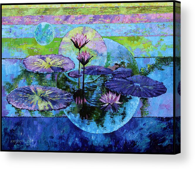 Planets Acrylic Print featuring the painting Once Upon A Time by John Lautermilch