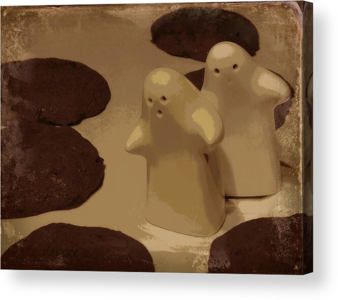 Ghosts Acrylic Print featuring the digital art Ooh caught by Tg Devore