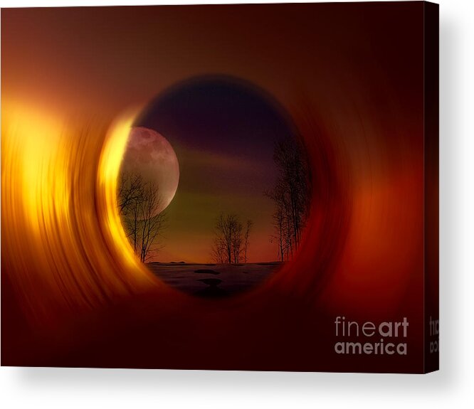 Moon Acrylic Print featuring the photograph Open Eyed by Mim White