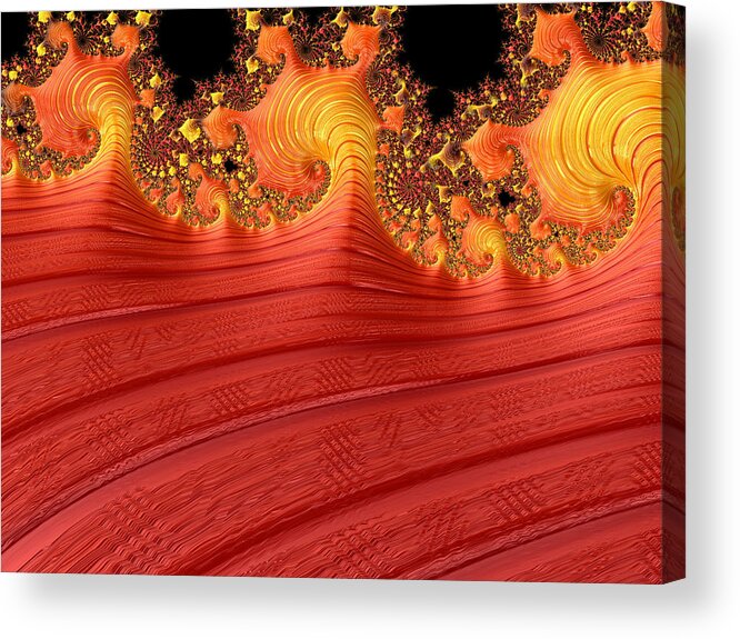 Orange Acrylic Print featuring the photograph Orange Fractal by Constance Sanders