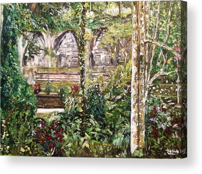 Bali Acrylic Print featuring the painting Peace and Quiet by Belinda Low