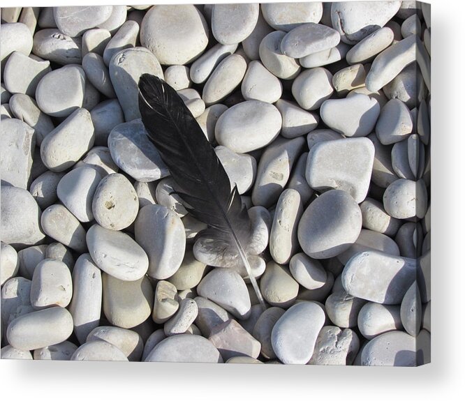 Beach Acrylic Print featuring the photograph Pebble Beach at Little Sister Bay by David T Wilkinson