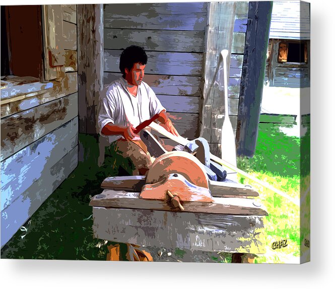 History Acrylic Print featuring the painting Pioneer Craftsman by CHAZ Daugherty
