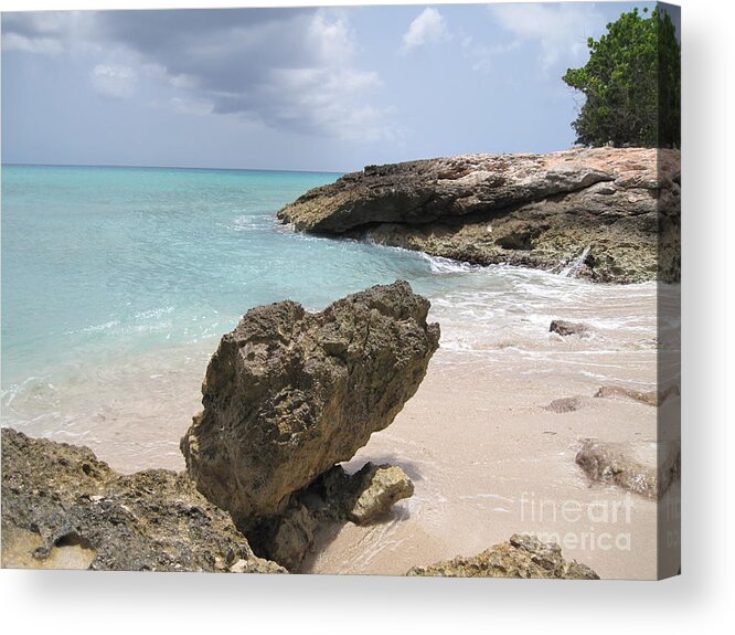 Plum Bay - St. Martin.  Acrylic Print featuring the photograph Plum Bay - St. Martin by HEVi FineArt