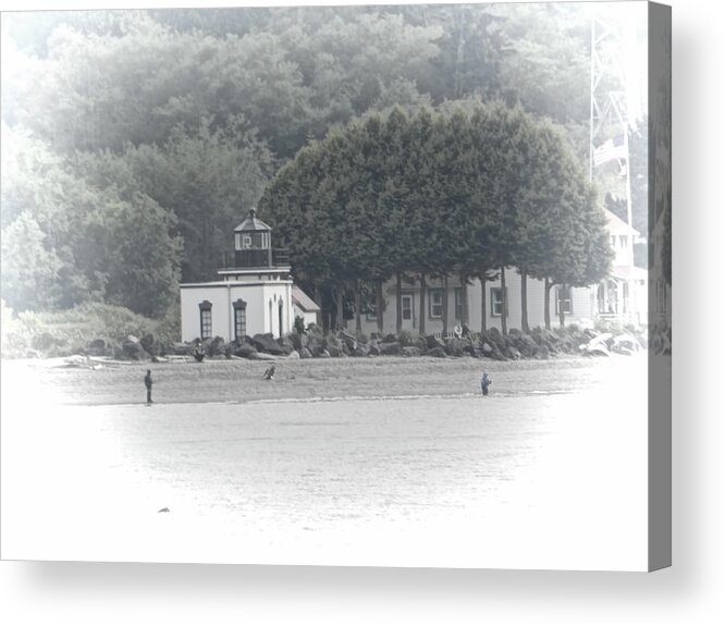 Lighthouse Acrylic Print featuring the photograph Point no Point Lighthouse 2 by Cathy Anderson