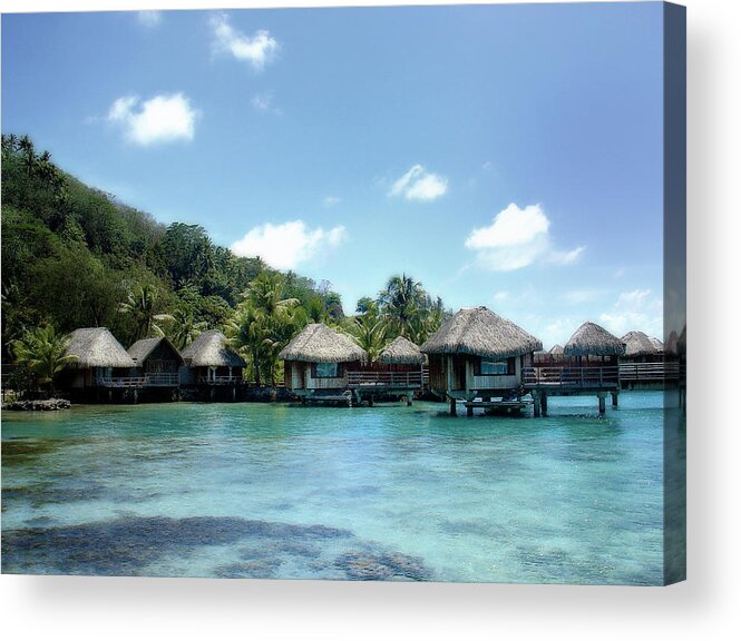 Bora Bora Acrylic Print featuring the photograph Polynesian Tranquility by Julie Palencia