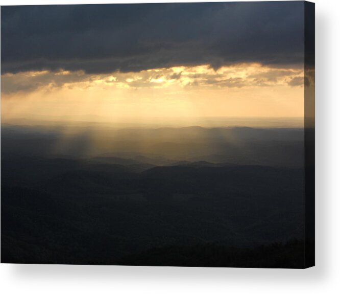 Heavenly Acrylic Print featuring the photograph Portal to Heaven On The Blue Ridge Parkway by Diannah Lynch