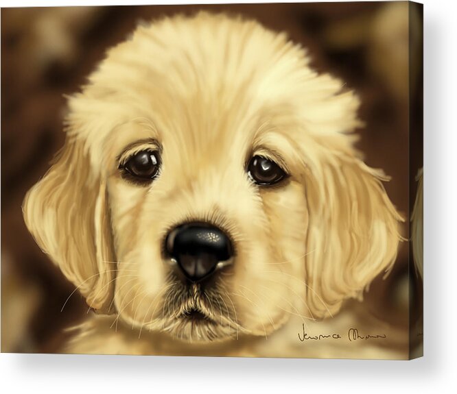 Dog Acrylic Print featuring the painting Puppy by Veronica Minozzi