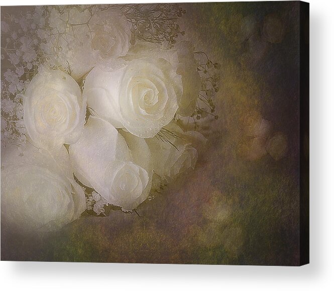 Petals Acrylic Print featuring the photograph Pure Roses by Susan Candelario