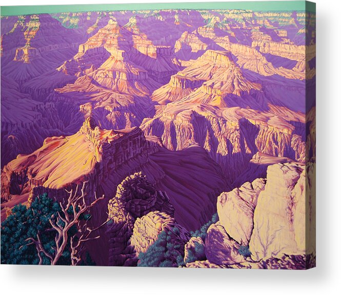 Arizona Acrylic Print featuring the painting Purple Splendor by Cheryl Fecht