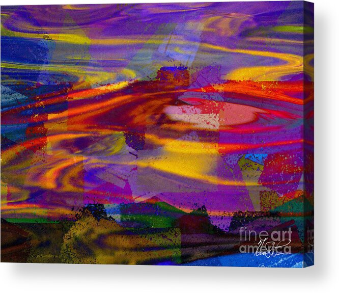 Abstract Acrylic Print featuring the photograph Purple Water by Keith Lyman