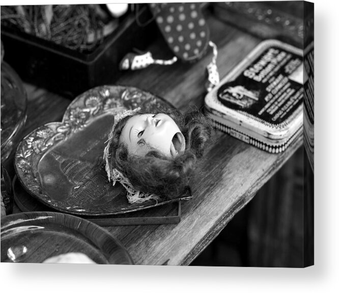 Vintage Acrylic Print featuring the photograph Put your head in your heart by Atchayot Rattanawan
