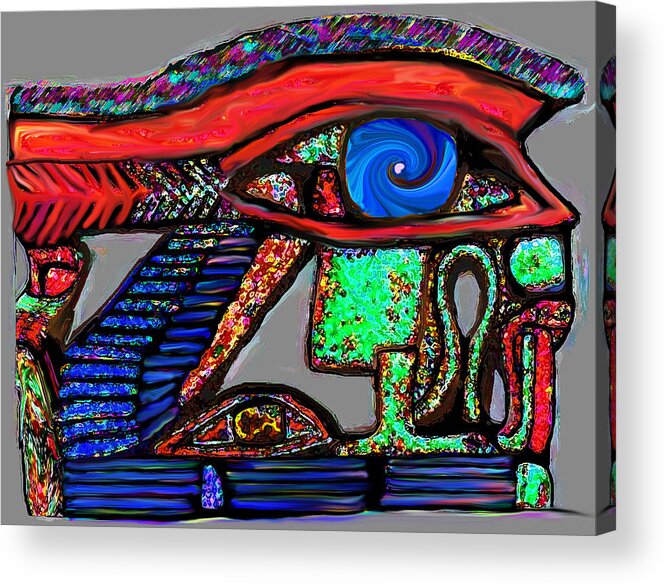 Pharaors Egypt Acrylic Print featuring the digital art Ra-ra by Phillip Mossbarger