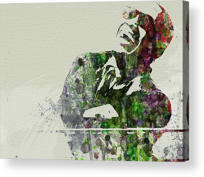 Ray Charles Acrylic Print featuring the painting Ray Charles by Naxart Studio