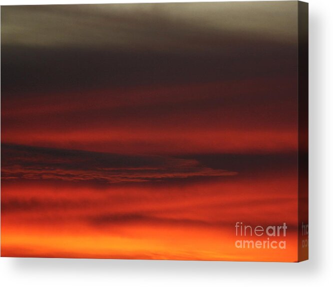 Sunrise Acrylic Print featuring the photograph Red sky by Fred Sheridan