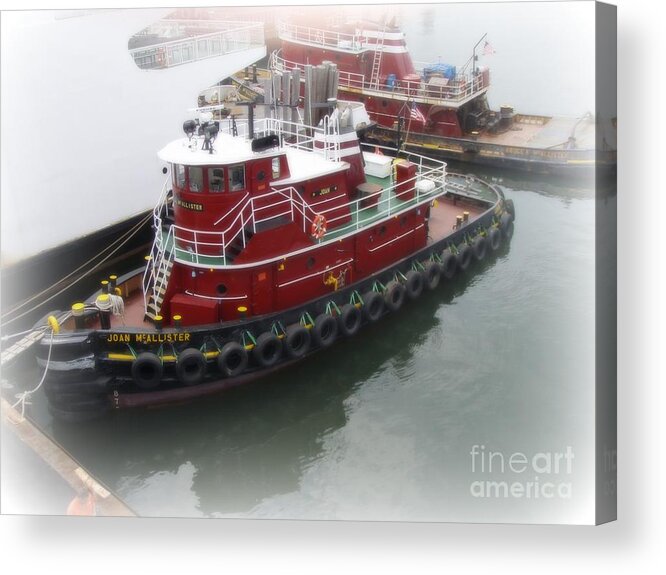 Tugboat Acrylic Print featuring the photograph Red Tugboat by Kristine Nora