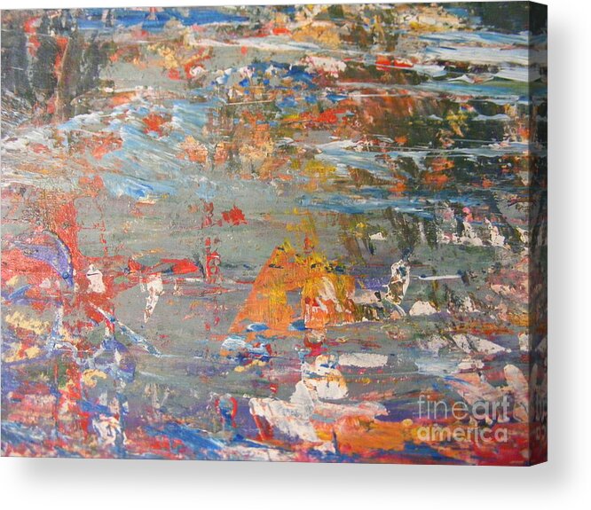 Abstract Acrylic Print featuring the painting Reflection 3 by Nancy Kane Chapman