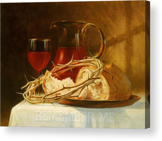 Biblical Acrylic Print featuring the painting Remember Me by Graham Braddock