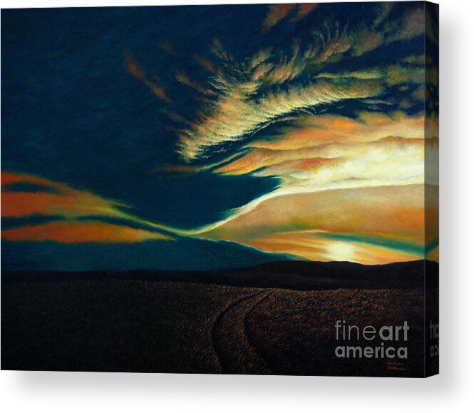 Mountain Acrylic Print featuring the painting Returning to Tuscarora Mountain by Christopher Shellhammer