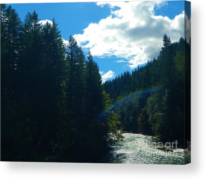 Rainbow Acrylic Print featuring the photograph River Rainbow by Gallery Of Hope 