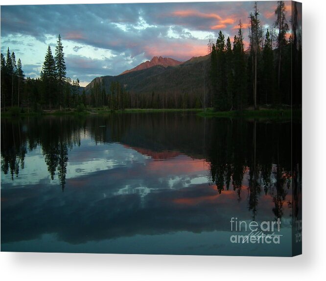 Cameron Pass Acrylic Print featuring the photograph Rocky Mountain sunset by Bon and Jim Fillpot