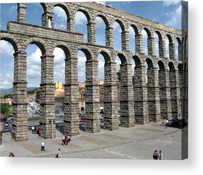 Roman Acrylic Print featuring the photograph Roman Aqueduct III by Farol Tomson