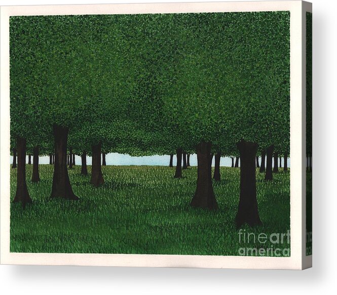 Trees Acrylic Print featuring the painting Ross by Hilda Wagner