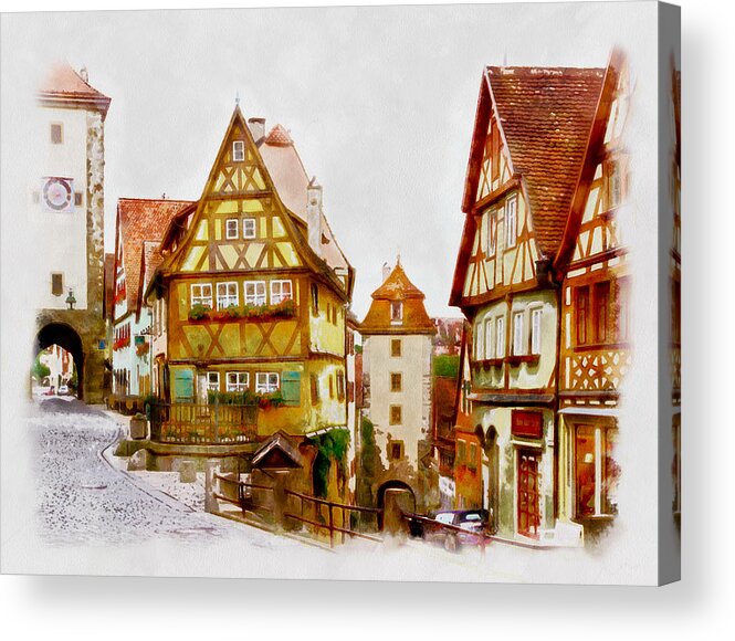 Mediaeval Acrylic Print featuring the photograph Rothenburg by Jenny Setchell