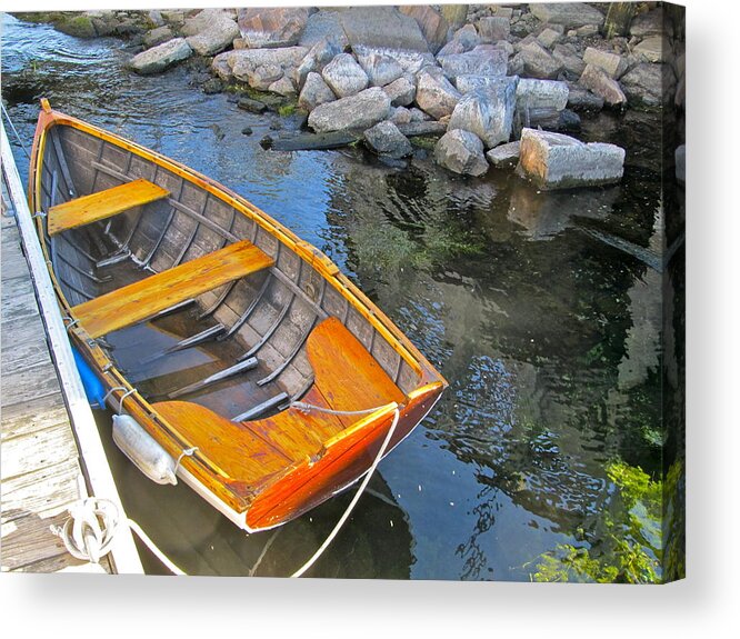 Photography Acrylic Print featuring the photograph Row Boat by Mike Reilly
