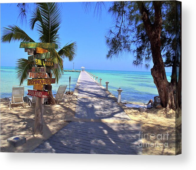 Cayman Acrylic Print featuring the photograph Rum Point by Carey Chen