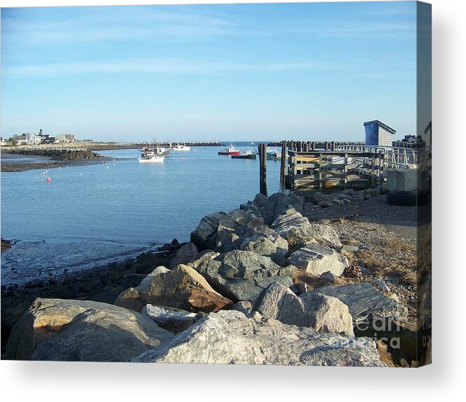 Rye Nh Acrylic Print featuring the photograph Rye Harbor by Eunice Miller