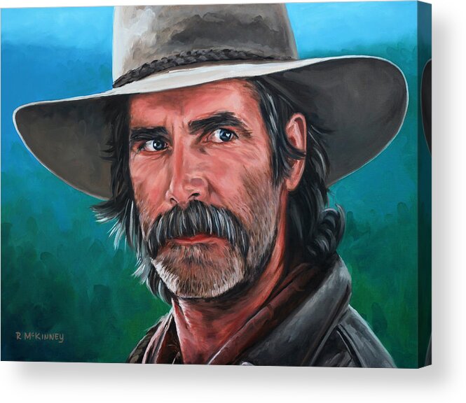 Cowboy Acrylic Print featuring the painting Sam by Rick McKinney