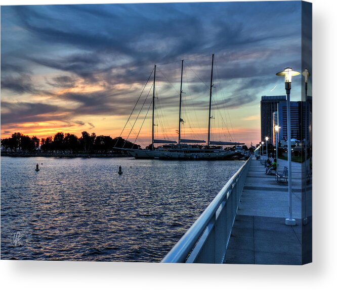 San Diego Acrylic Print featuring the photograph San Diego Bay Sunset 001 by Lance Vaughn