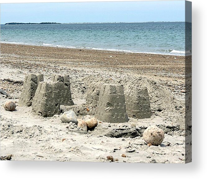 Sand Castles Acrylic Print featuring the photograph Sand Castle by Janice Drew