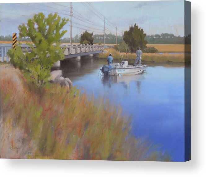 Sand Creek. Edisto Acrylic Print featuring the painting Sand Creek by Todd Baxter