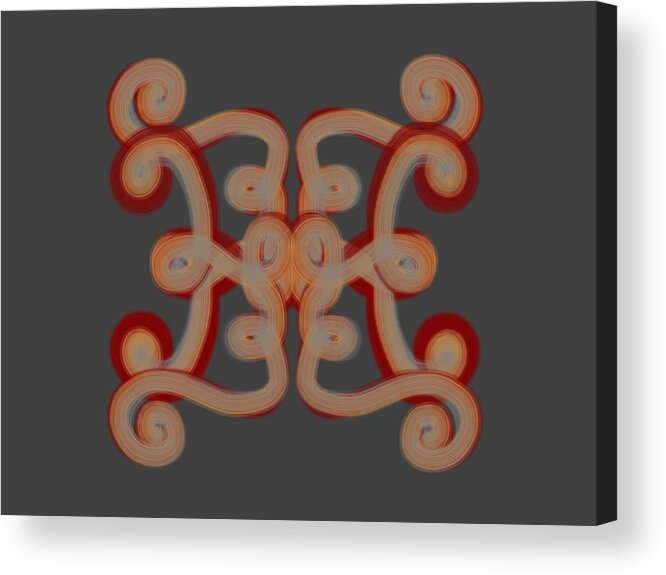 Graphic Acrylic Print featuring the digital art Scroll by Christine Fournier