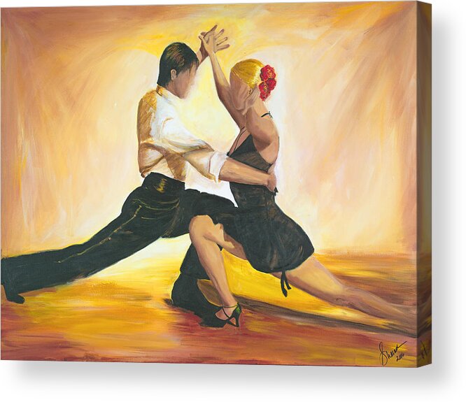 Tango Acrylic Print featuring the painting Seduction by Sheri Chakamian