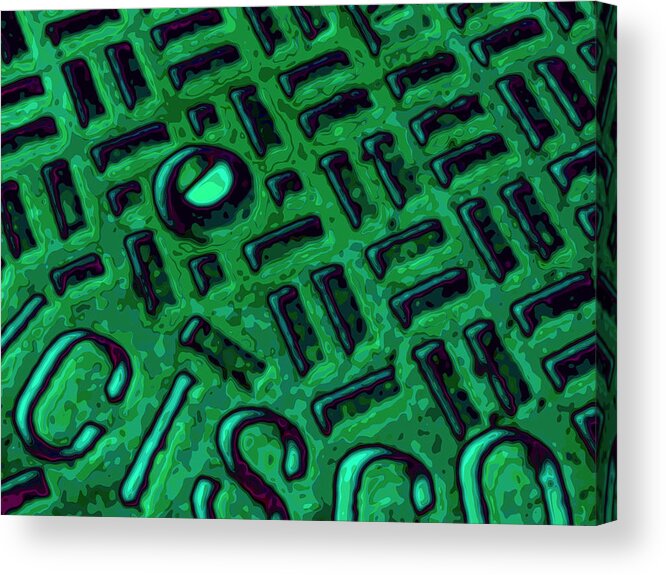 San Francisco Acrylic Print featuring the photograph SF Sewer Cover by Jessica Levant