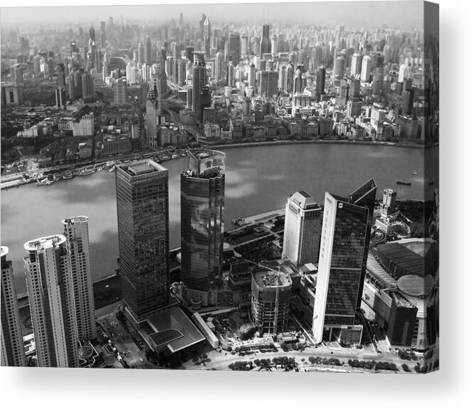 China Acrylic Print featuring the photograph Shanghai In Black And White by Debbie Oppermann
