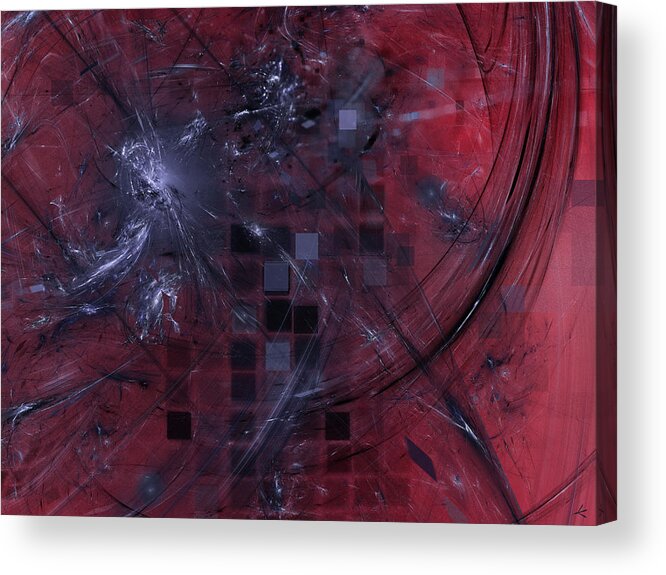 Stochastic Acrylic Print featuring the digital art She Wants to Be Alone by Jeff Iverson