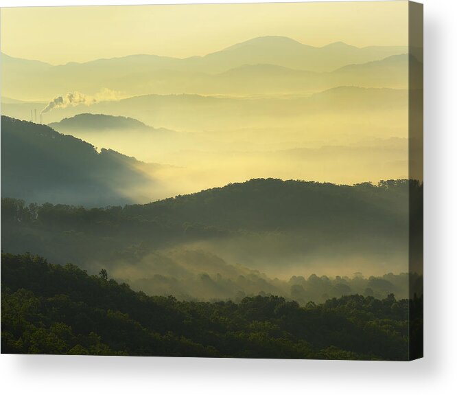 Feb0514 Acrylic Print featuring the photograph Shining Rock Wilderness From The Blue by Tim Fitzharris