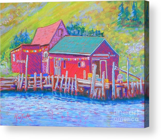 Pastels Acrylic Print featuring the pastel Shop Downtown Tancook by Rae Smith