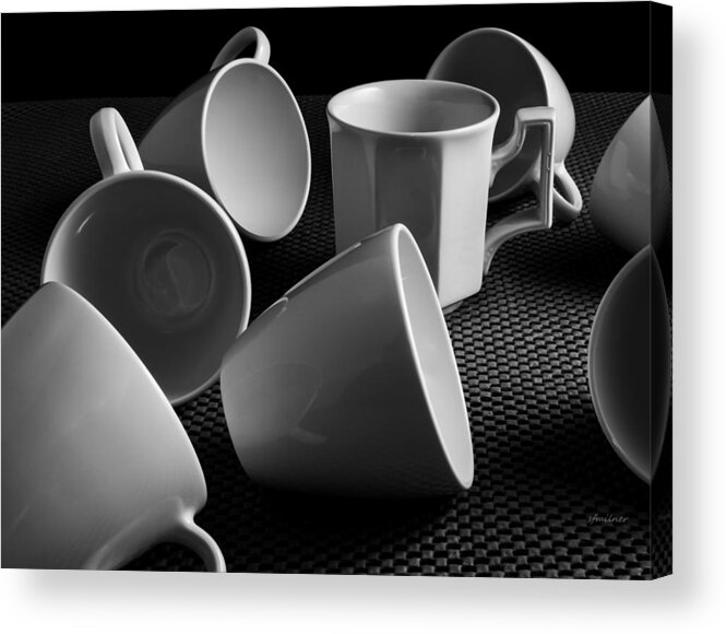 Singled Out Acrylic Print featuring the photograph Singled Out - Coffee Cups by Steven Milner