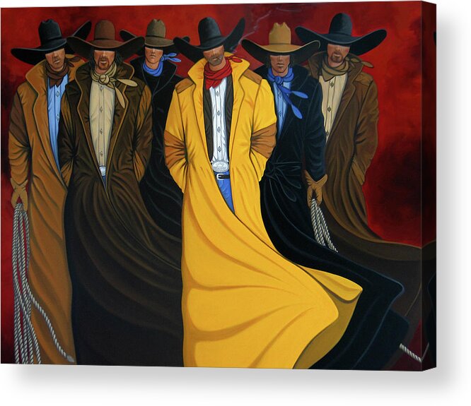 Contemporary Acrylic Print featuring the painting Six Pac by Lance Headlee